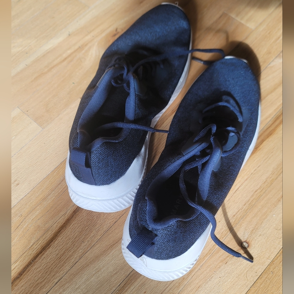 Primark Navy Sneakers with White Soles, worn once